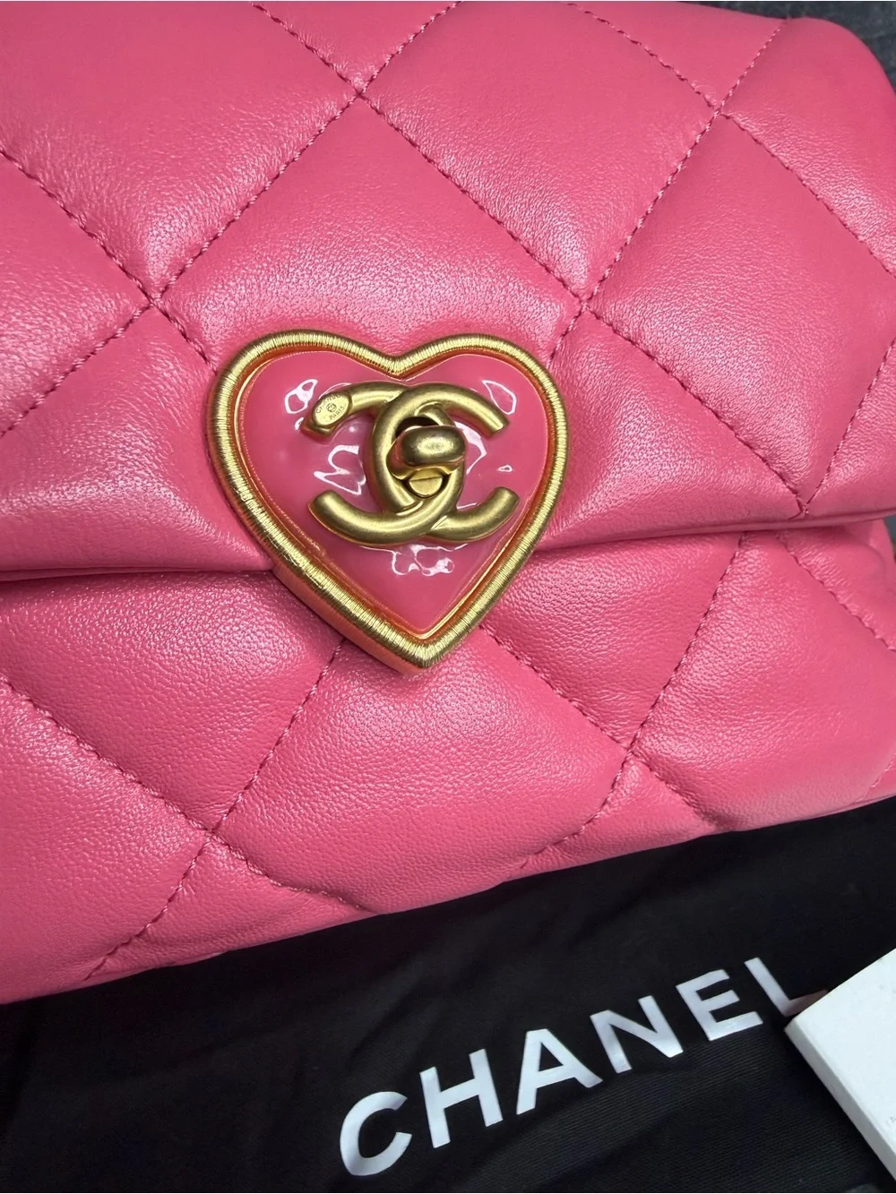 CHANEL coco love flap bag mini lambskin
